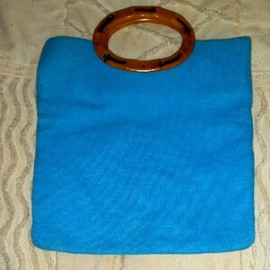 Vintage Turquoise Clutch Handbag Purse